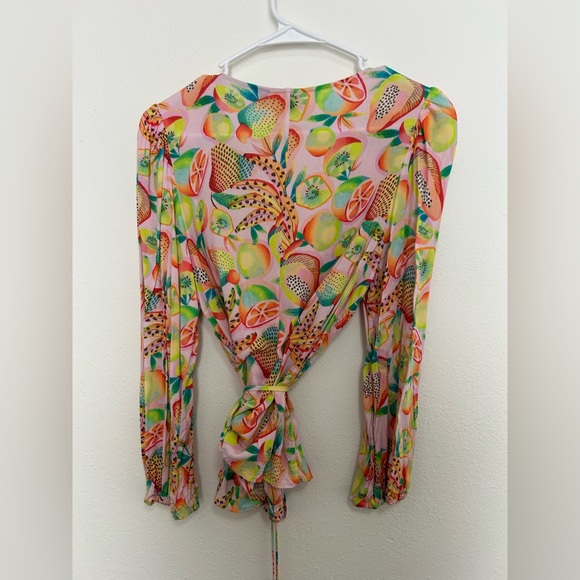 Farm Rio Wrap Top-Beaded strings - Picture 3 of 4